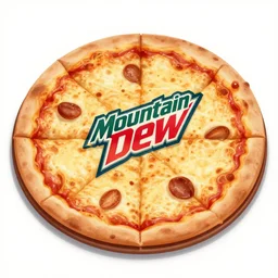 pizza with mountain dew topping