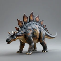 stegosaurus statue, digital art, smooth lines, high res, splash art