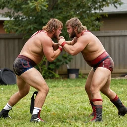 redneck conjoined twins backyard wrestling