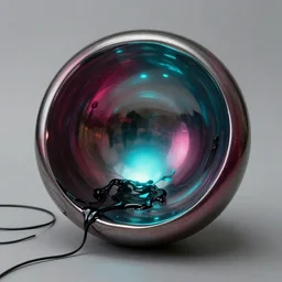 technologic probe, cell shaded, hyperrealism, reflective metal surface, highly refractive material, chiaroscuro!!, minimalism!!, maroon highlight, hdr!!, loose wires, black ooze, cyan light, vibrant, multiple lights, by gil elvgren and greg rutkowski and ilya kuvshinov and anton fadeev and giger