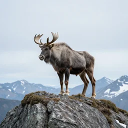 yeti on top of mountain