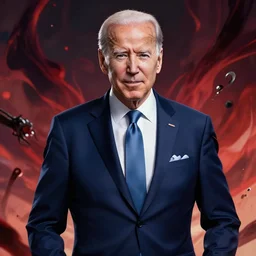 photorealistic Joe Biden if he were an evil anime villain, anime key visual, evil, chaos, ornate, horror, detailed, colorful, digital art, anime screenshot, kyoto animation, makoto shinkai, trending on artstation