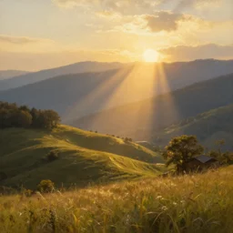 Ferdinand Knab 8K resolution golden hour photorealistic sunshine rays landscape detailed painting Volumetric lighting , very beautiful masterpiece