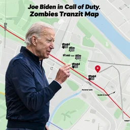 Joe Biden in Call of Duty Zombies Tranzit Map, Gameplay screenshot