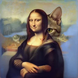 A painting of a cat, under the sky, by Leonardo da Vinci, by Ross Tran, By Claude Monet, cgsociety, Trending on Artstation