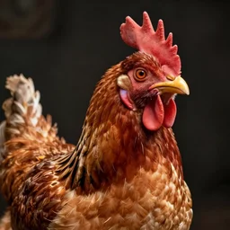 a chicken disguised as a human being