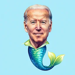 mermaid with joe biden's face