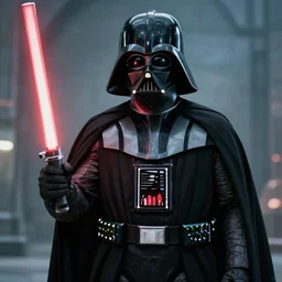 photograph of darth vader