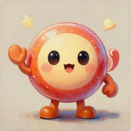 cute candy character sheet, oil painting by jama jurabaev, extremely detailed, brush hard, artstation, for aaa game, high quality, brush stroke