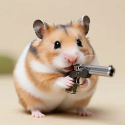 hamster with a gun
