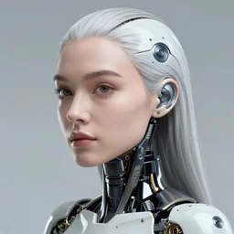 extremely detailed, intricate photorealistic portrait beautiful female android, art by the fifth element, h 7 0 4