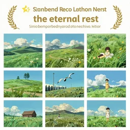 landscape of the eternal rest, various styles, award - winning, studio ghibli, 4 k