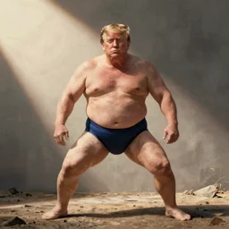 donald trump as a sumo wrestler
