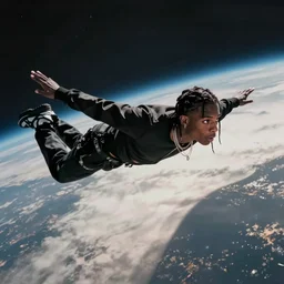 Travis scott flying through space