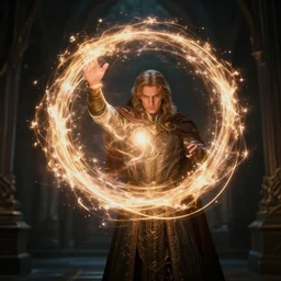 mage casting light spell, Peter Mohrbacher, artgem,  XF IQ4, f/1.4, ISO 200, 1/160s, 8K, RAW, featured in artstation, octane render, cinematic, elegant, intricate, 8k