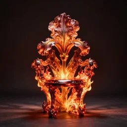 flaming gothic chair in the shape of a iris flower. karl blossfeldt, salvador dali