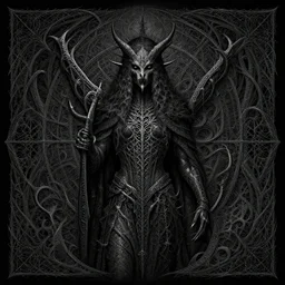 black metal art, intricate, highly detailed, digital painting, concept art, album cover, illustration