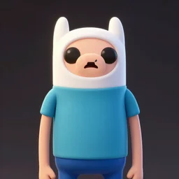 portrait of Finn the human of adventure time, octane render, studio lighting