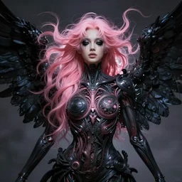 becoming a god, dark fantasy sexy woman transcends into an angel, blackpink lisa+smoky eyes+front face with light flowing hair, ultradetail face, art and illustration by tian zi and craig mullins and WLOP and alphonse mucha, fantasy, intricate complexity, human structure, human anatomy, fantasy character concept, watermark, blurry, hyperrealism 8k