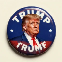 1 9 5 0's political button for donald trump, retro