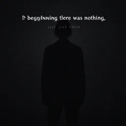 in the beginning there was nothing, just darkness