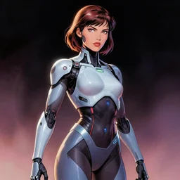 posthuman female android, by MARVEL comics and Sandra Chevrier