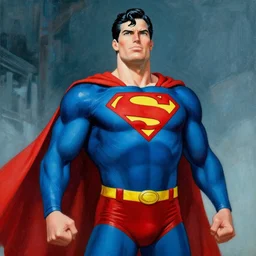 a 1 2 0 0 s painting of superman
