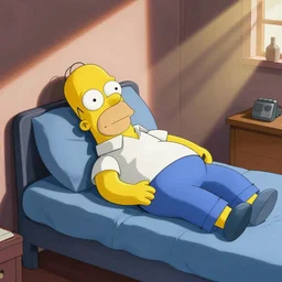 homer simpson sleeping on the job