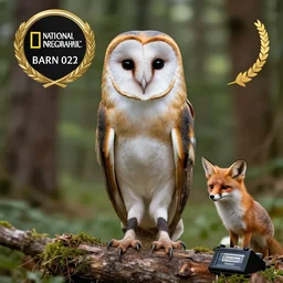 professional photo of a barn owl, national geographic, nature, photo in the forest, studio lighting, very detailed, unreal engine, canon photo, professional lighting, good composition, winning award photo, real barn owl fox, real,