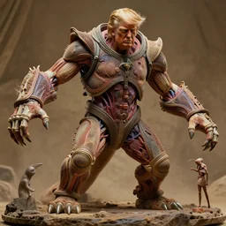 cinematic still from the movie dune, monster anatomy,!!!! donald trump!!!!,! baron harkonnen!, dom qwek, john howe, anatomical, highly detailed sculpture, intricate detailed, ommatidia, 8 k, cinematic atmosphere, post - processing