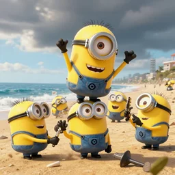 despicable me minions storming omaha beach on d - day