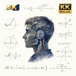 profile picture, machine learning math equations, complex mathematics, watercolor painting, 4 k, detailed