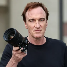 photograph of Quentin Tarantino, sigma 85mm f/1.4, 4k, depth of field, high resolution, 4k, 8k, hd, full color