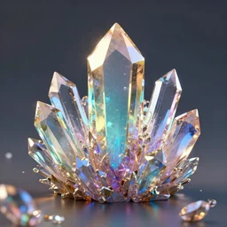 crystals, raytraced, octane render, beautiful hdr 8 k, realistic, detailed, intricate, glistening, colorful, iridescent