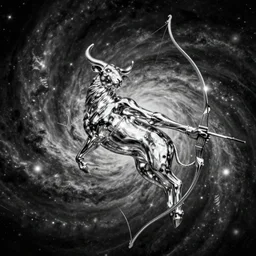 sagittarius the bow!!!! highly detailed, high contrast, light reflection, trippy, nebula, trending on art station by artgem, by peter mohrbacher, by wlop, by ruan jia
