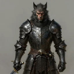 portrait, werewolf man, wearing a dark heavy plate armor, wielding sword, rpg game, main character, detailed, digital painting, artstation, sharp focus, illustration, artgerm, tomasz alen kopera, peter mohrbacher, donato giancola, joseph christian leyendecker, wlop, frank frazetta