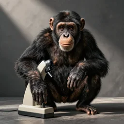 a chimp and a pump