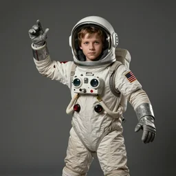 (((((portrait of boy dressed as retro space explorer in an actionpose . muted colors.))))) by Jean-Baptiste Monge !!!!!!!!!!!!!!!!!!!!!!!!!!!