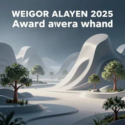 a very futuristic landscape with trees, ambient light