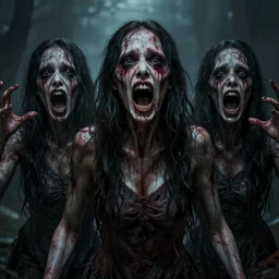 i can hear them screaming, digital art, horror, creepy, highly detailed, high quality, high resolution
