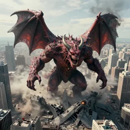paparazzi photo of balrog destroying city