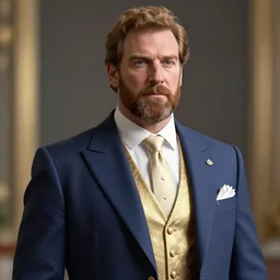 british lord wearing expensive israeli suit designed by michaelo angelo, frame focused on face and upper body, created with metahuman in unreal engine