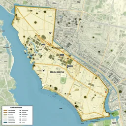 GTA V style Map of Los Angeles, california
