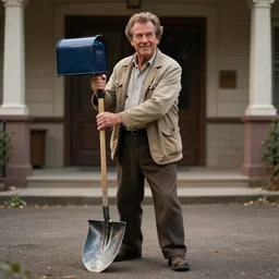 hyperrealistic dslr film still of david spade disguised as a flat broad shovel, delivering mail, stunning 8 k octane comprehensive 3 d render, inspired by istvan sandorfi & greg rutkowski & unreal engine, perfect symmetry, dim volumetric cinematic lighting, extremely hyper - detailed, incredibly real lifelike attributes & flesh texture, intricate, masterpiece, artstation, stunning