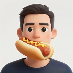 hot dog headed man with hard black eyes very stoned, rule of thirds, super sharp, 4 k, ultra detailed, norman rockwell, richard corben, epic scope.