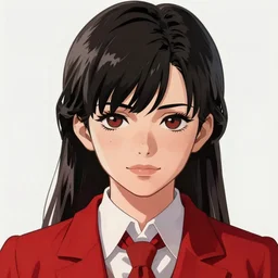 misato katsuragi, red dead redemption art style, rockstar games art, semi realistic anime, portrait, beautiful face, symmetrical face