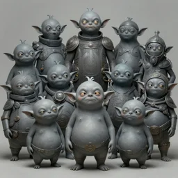 futuristic japanese cyberpunk anthropomorphic highly detailed wide - angle group portrait of grey cute mr bean goblins looking funny, intricate, elegant, highly detailed grey goblin, digital painting, artstation, concept art, smooth, sharp focus, illustration, art by artgerm, bob eggleton, michael whelan, stephen hickman, richard corben, wayne barlowe, trending on artstation and greg rutkowski and alphonse mucha, 8 k
