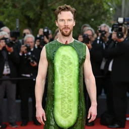 benedict cumberbatch in a cucumber outfit