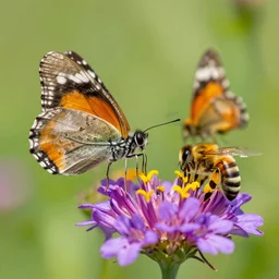 a butterfly mixed with a bee