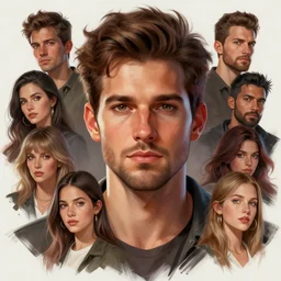 portrait of a man , digital art by Mandy Jurgens and Irina French and Heraldo Ortega and Janice Sung and Julia Razumova and Charlie Bowater and Aaron Griffin and Jana Schirmer and Guweiz and Tara Phillips and Yasar Vurdem and Alexis Franklin and Loish and Daniela Uhlig and David Belliveau , hyperdetailed, artstation, cgsociety